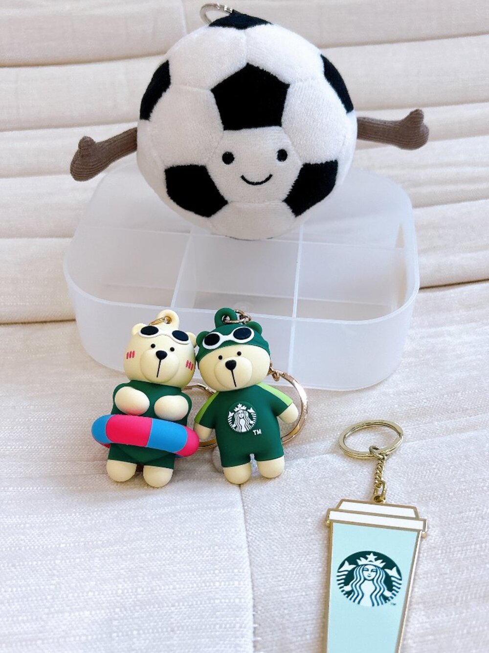 AUTHENTIC JELLY CAT AND STARBUCKS CHARM BUNDLE, PRICE FOR ALL